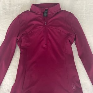Burgundy Spyder Quarter Zip